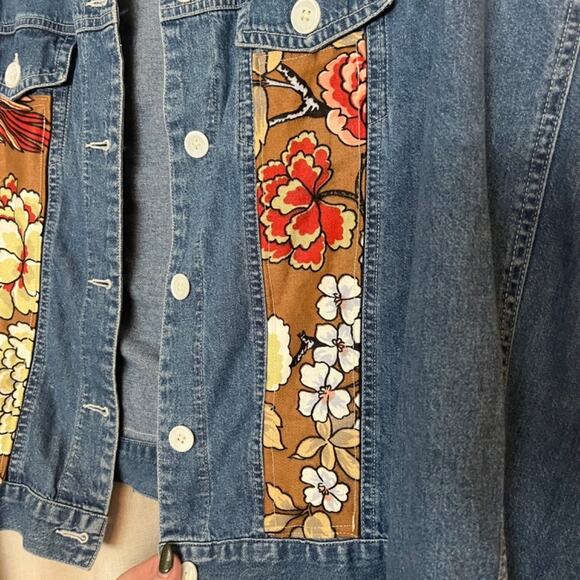 Handmade OOAK Up-cycled Vintage Jacket Birds and Flowers and MOP buttons 1 - Picture 7 of 16